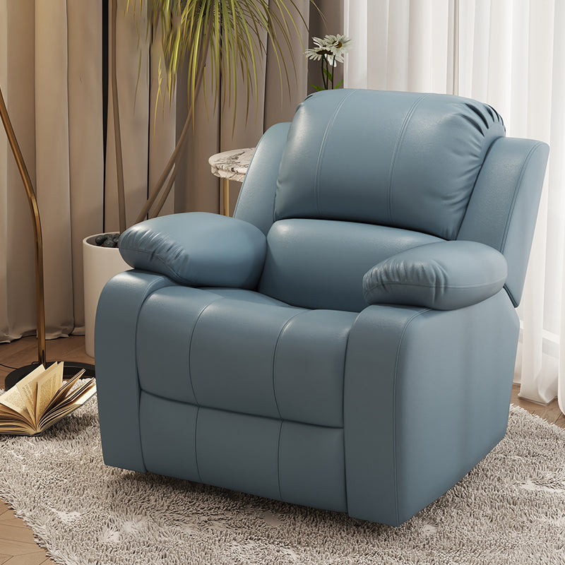 Solid Color Faux Leather Standard Recliner Manual- Lever Recliner Chair