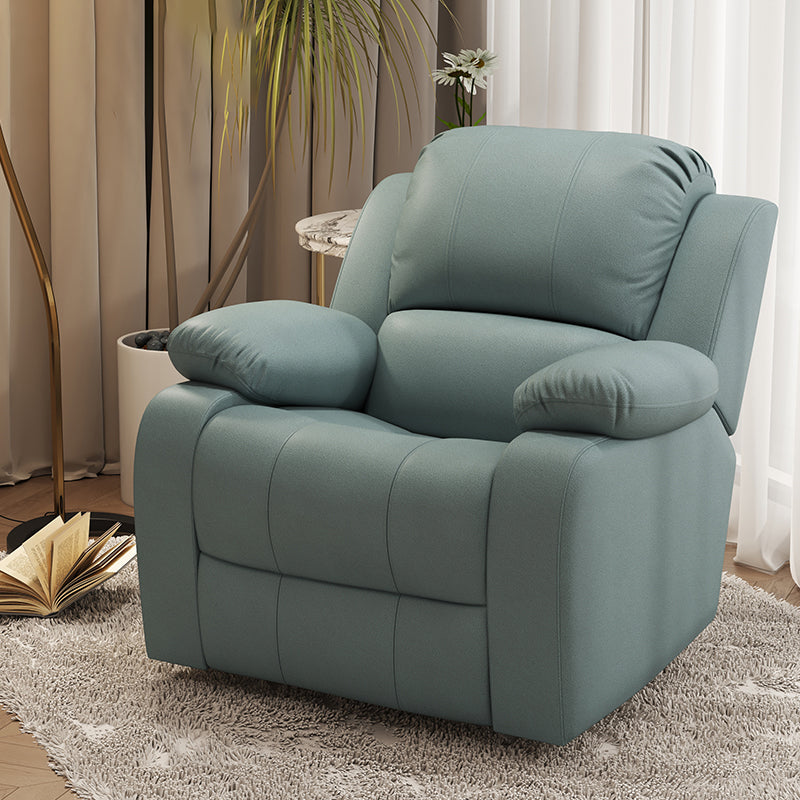 Solid Color Faux Leather Standard Recliner Manual- Lever Recliner Chair