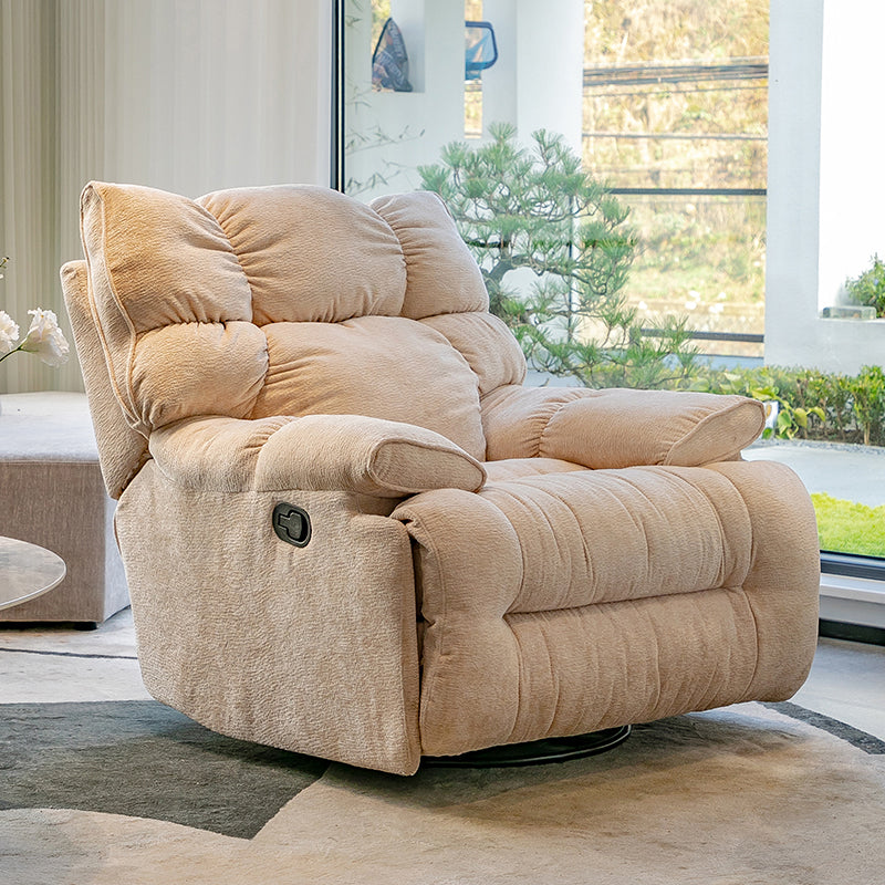 Contemporary Solid Color Standard Recliner Chenille Recliner Chair