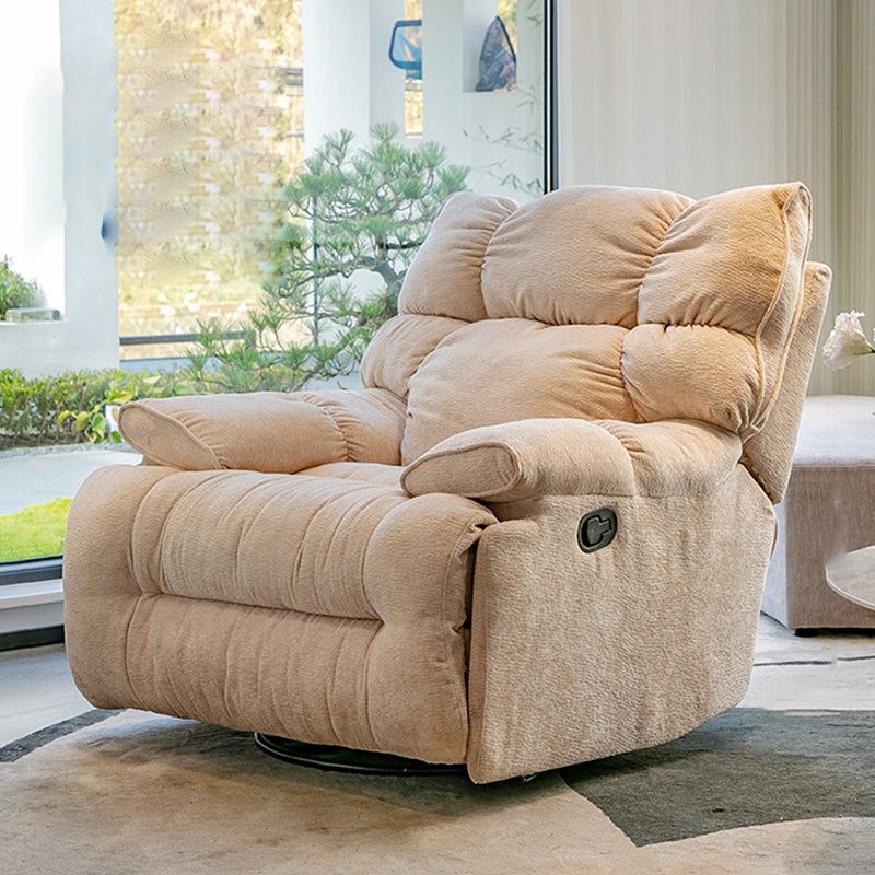 Contemporary Solid Color Standard Recliner Chenille Recliner Chair