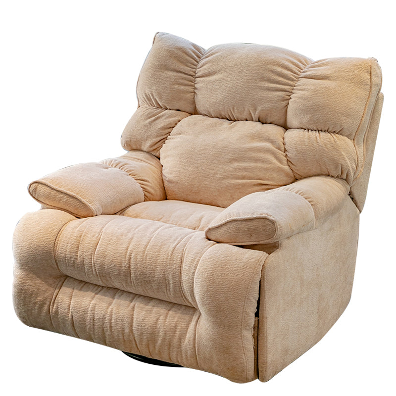 Contemporary Solid Color Standard Recliner Chenille Recliner Chair