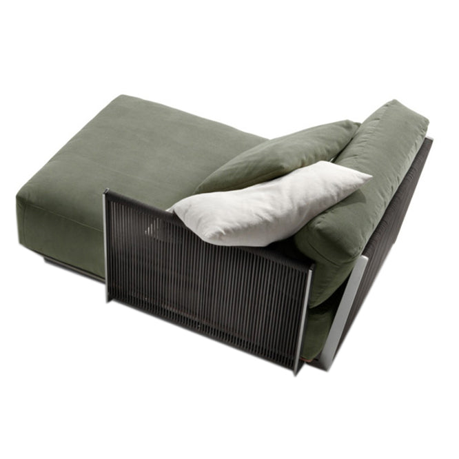 Minimalistic Metal Outdoor Patio Sofa Modern 1 Piece Patio Sofa with Cushions