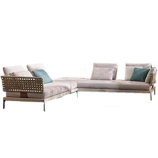 Aluminum Patio Sofa 1 Piece Water Resistant and UV Resistant Outdoor Patio Sofa