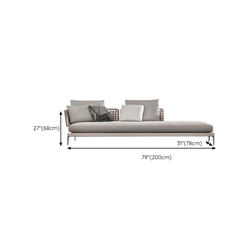 Aluminum Patio Sofa 1 Piece Water Resistant and UV Resistant Outdoor Patio Sofa