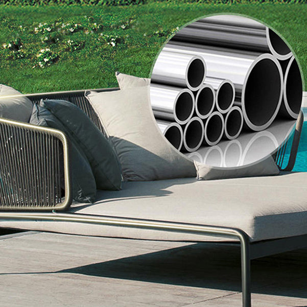 Modern UV Resistant Patio Sofa Metal Outdoor Patio Sofa with Cushions