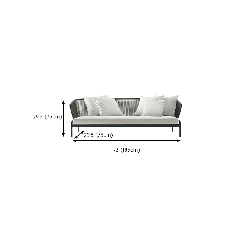 Modern UV Resistant Patio Sofa Metal Outdoor Patio Sofa with Cushions