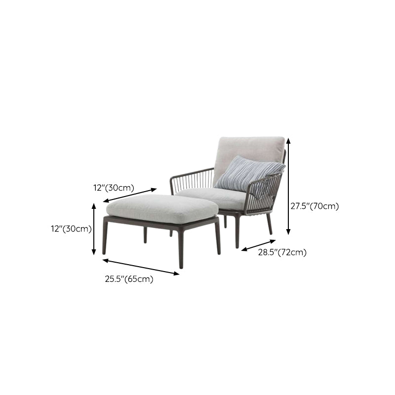 Aluminum Frame Outdoor Sofa Contemporary Water Resistant Patio Sofa