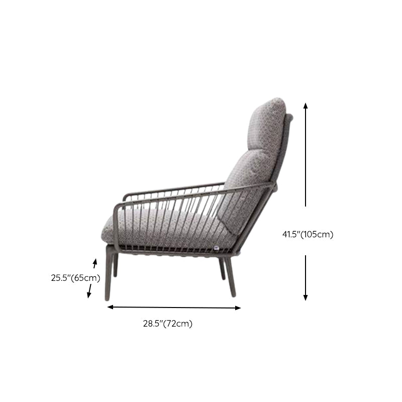 Aluminum Frame Outdoor Sofa Contemporary Water Resistant Patio Sofa