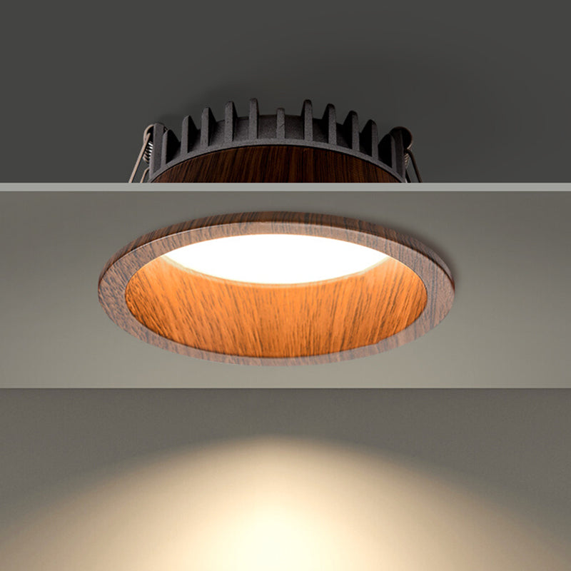 LED Metal Flush Mount Modern Circle Shape Ceiling Light with Acrylic Shade for Living Room