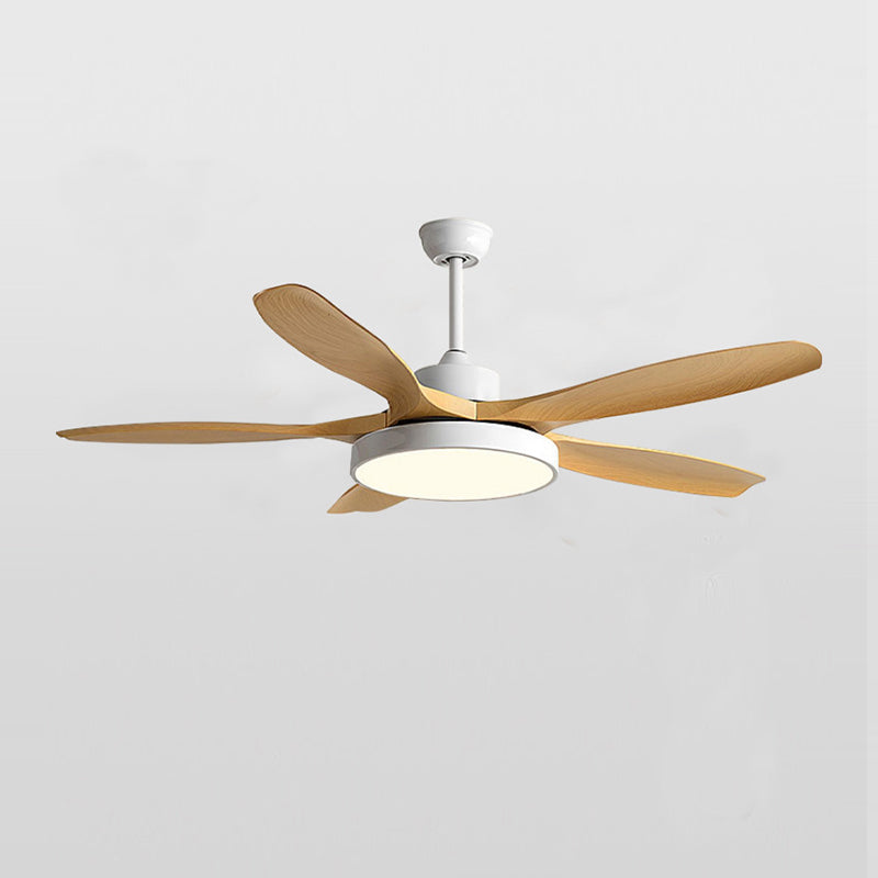 Modern Beige/Grey/White Ceiling Fan Lamp Unique LED Ceiling Fan Light for Dining Room