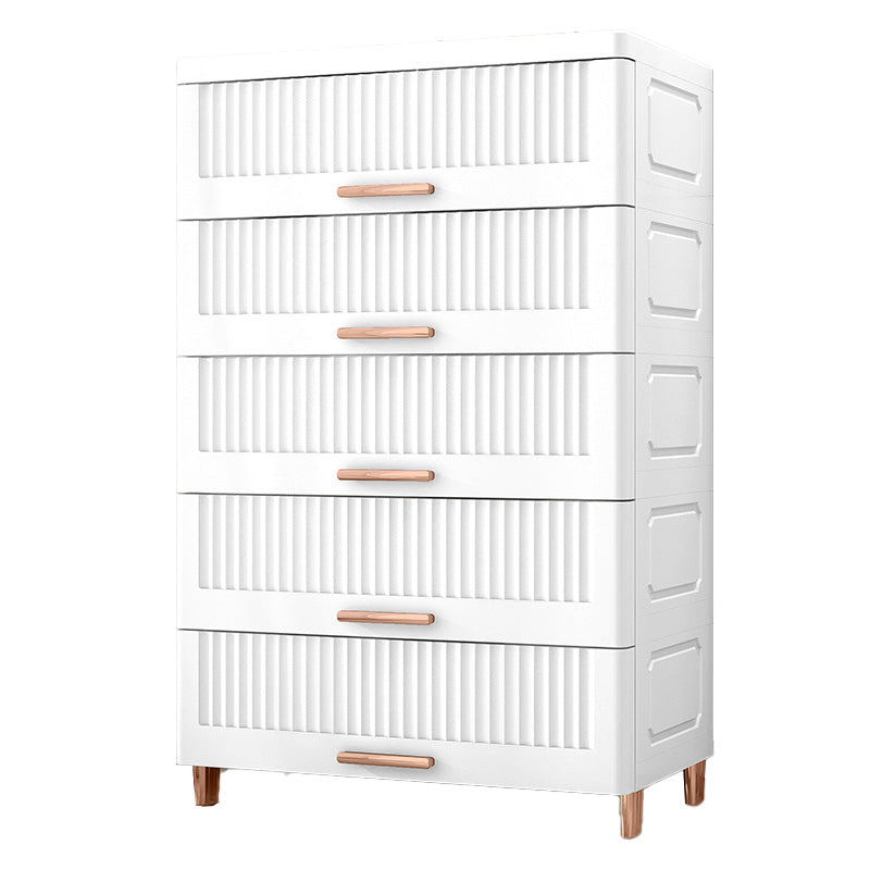 Scandinavian Plastic Vertical Baby Dresser with Drawers for Bedroom