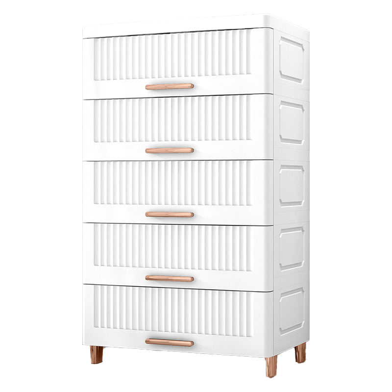 Scandinavian Plastic Vertical Baby Dresser with Drawers for Bedroom