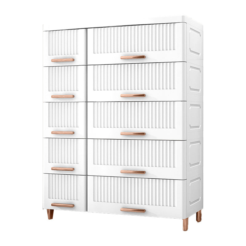 Scandinavian Plastic Vertical Baby Dresser with Drawers for Bedroom