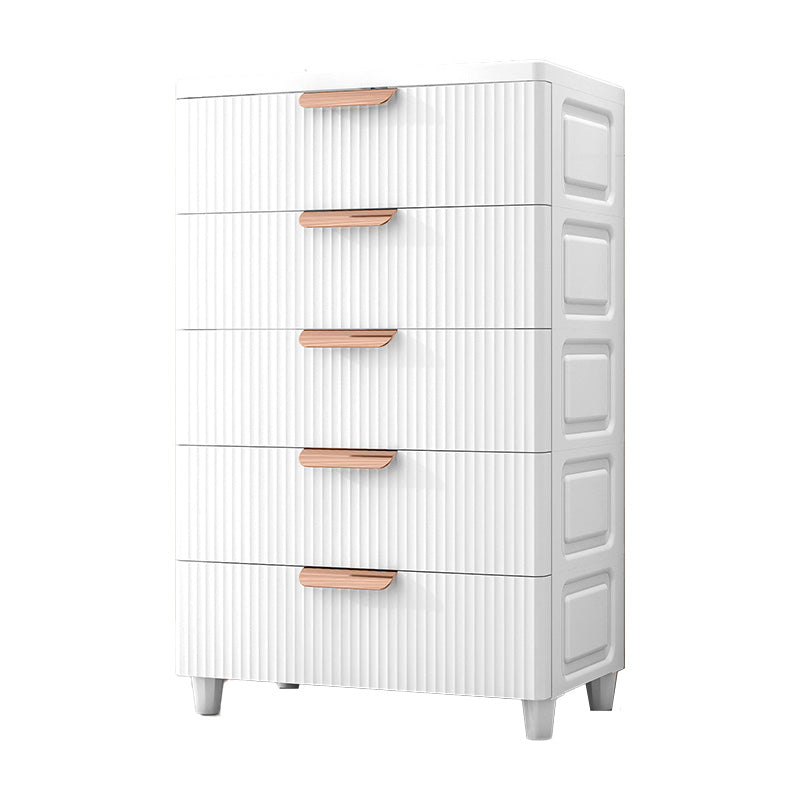 Scandinavian Plastic Vertical Baby Dresser with Drawers for Bedroom