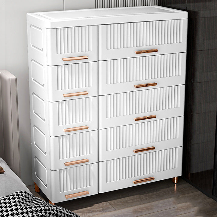 Scandinavian Plastic Vertical Baby Dresser with Drawers for Bedroom