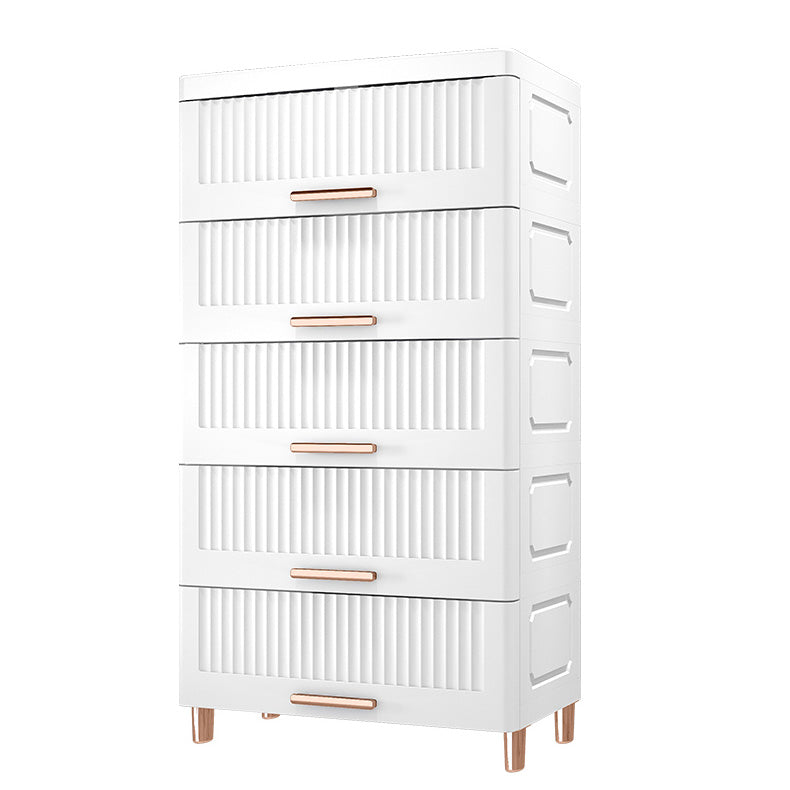 Scandinavian Plastic Vertical Baby Dresser with Drawers for Bedroom