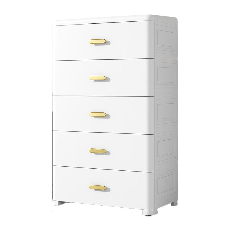 Scandinavian Vertical Plastic Kids Dressers with Drawers for Bedroom