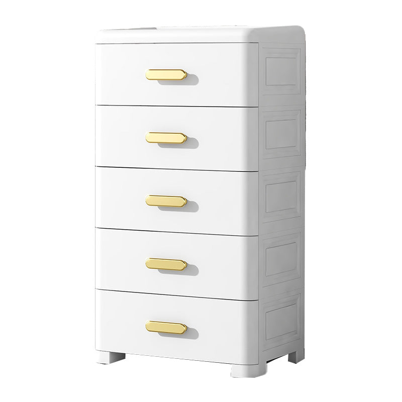 Scandinavian Vertical Plastic Kids Dressers with Drawers for Bedroom