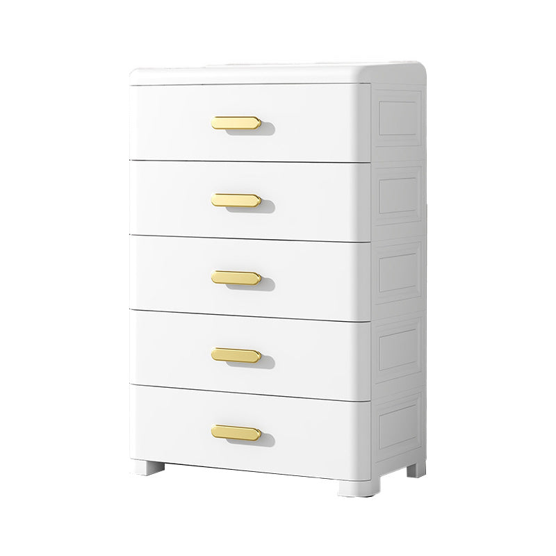 Scandinavian Vertical Plastic Kids Dressers with Drawers for Bedroom