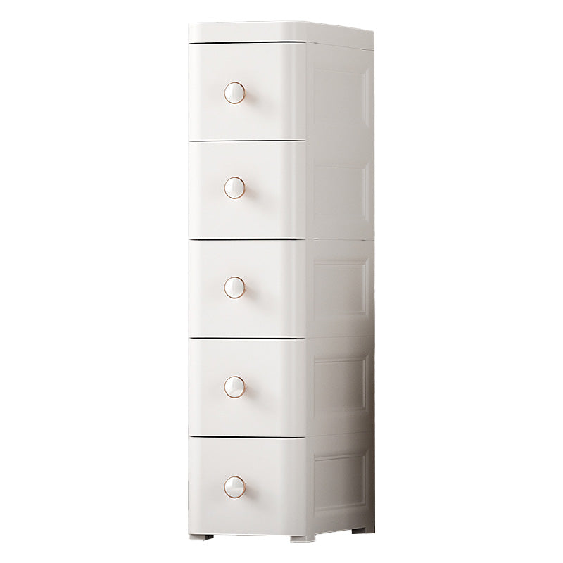 Ultra Modern Vertical Plastic Kids Nightstand with Drawers for Bedroom