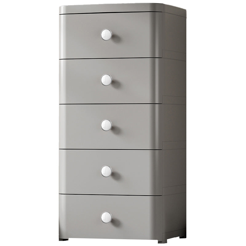 Ultra Modern Vertical Plastic Kids Nightstand with Drawers for Bedroom