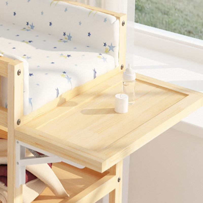 Pine Wooden Changing Table Modern Baby Changing Table with Storage