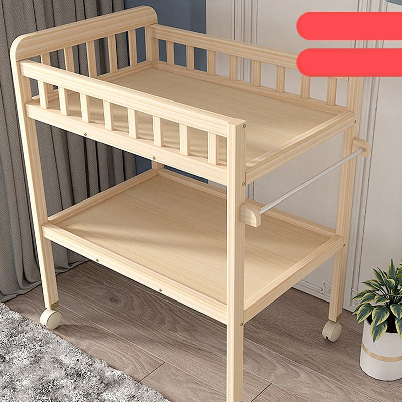 Wooden Baby Changing Table Flat Top Changing Table with Storage Changing Table
