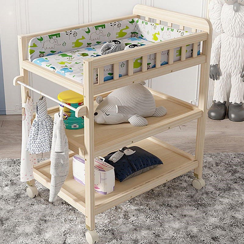 Wooden Baby Changing Table Flat Top Changing Table with Storage Changing Table