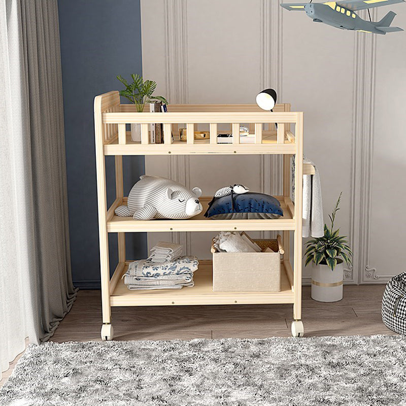 Wooden Baby Changing Table Flat Top Changing Table with Storage Changing Table