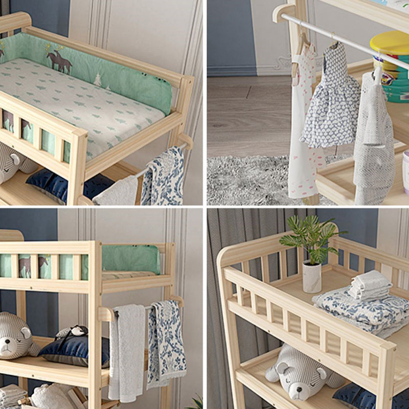 Wooden Baby Changing Table Flat Top Changing Table with Storage Changing Table