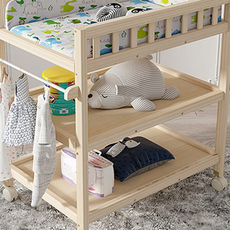 Wooden Baby Changing Table Flat Top Changing Table with Storage Changing Table