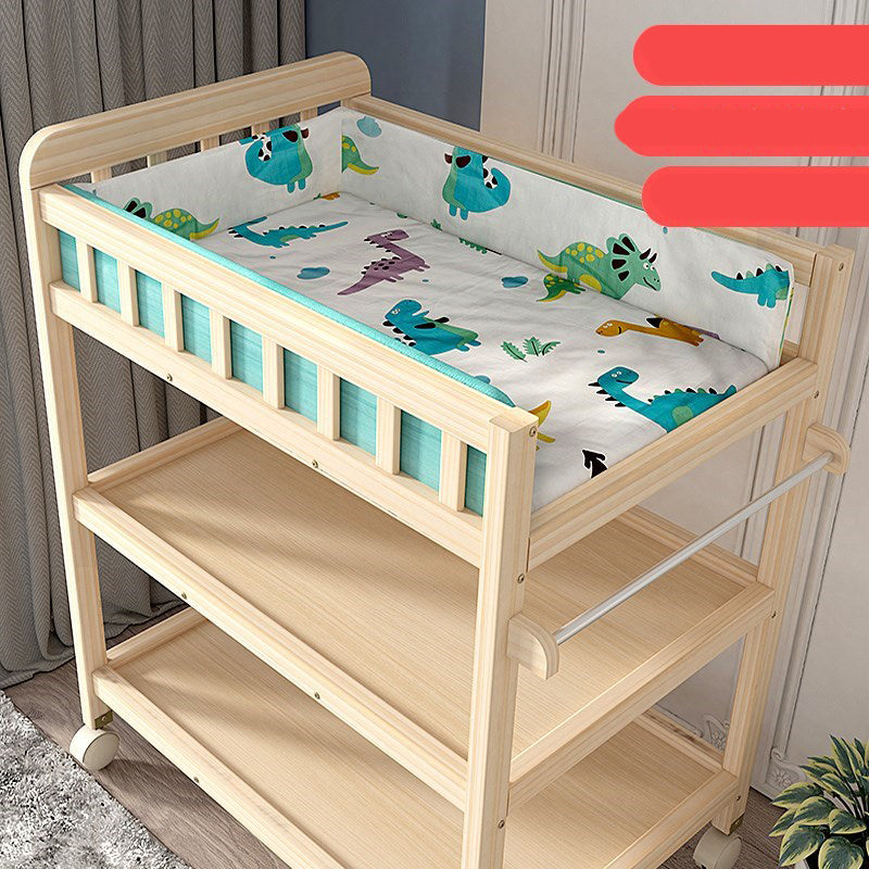 Wooden Baby Changing Table Flat Top Changing Table with Storage Changing Table