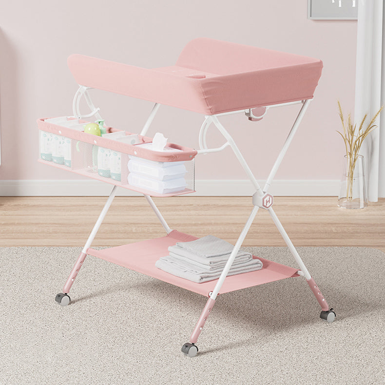 Folding Basket Baby Changing Table Portable Changing Table with Pad