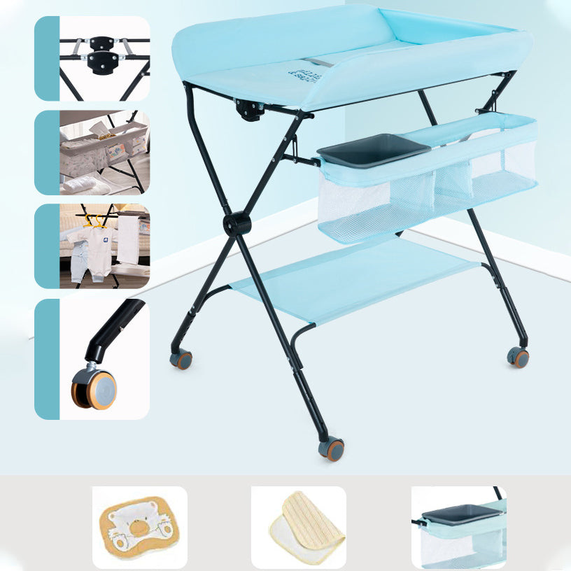 Folding Basket Baby Changing Table Portable Changing Table with Pad