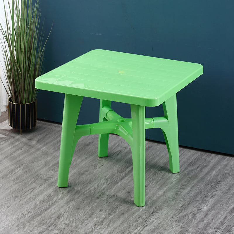 Modern Style Geometric Courtyard Table Plastic Waterproof Outdoor Table