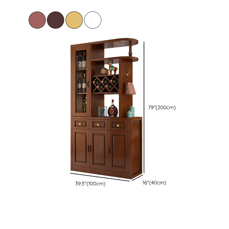 Contemporary Solid Wood Cabinet 78.74" H Accent Cabinet with Drawer and Door