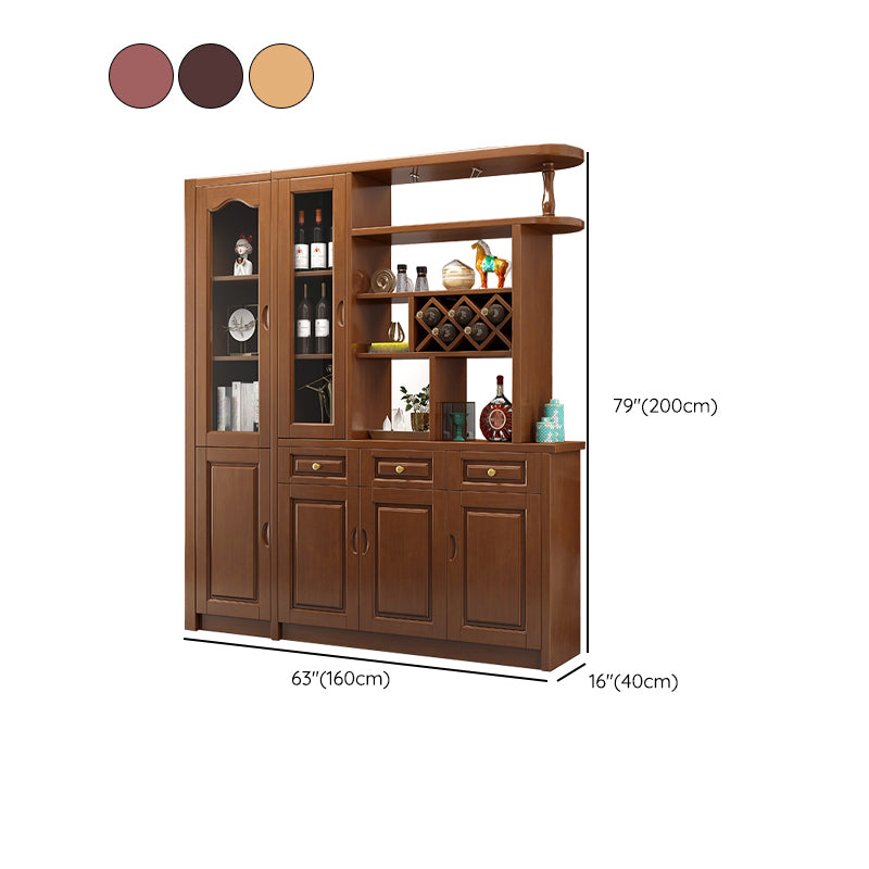 Contemporary Solid Wood Cabinet 78.74" H Accent Cabinet with Drawer and Door