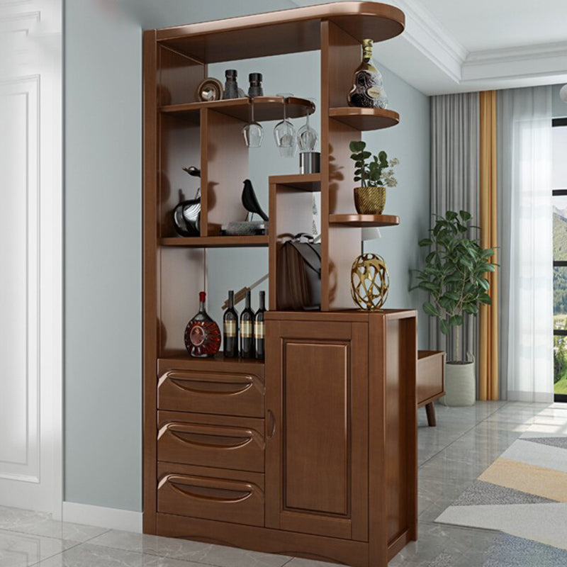 Contemporary 78.74" H Cabinet Solid Wood Accent Cabinet with Door