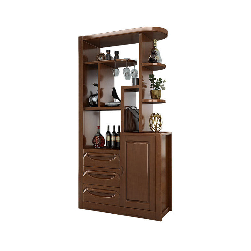 Contemporary 78.74" H Cabinet Solid Wood Accent Cabinet with Door