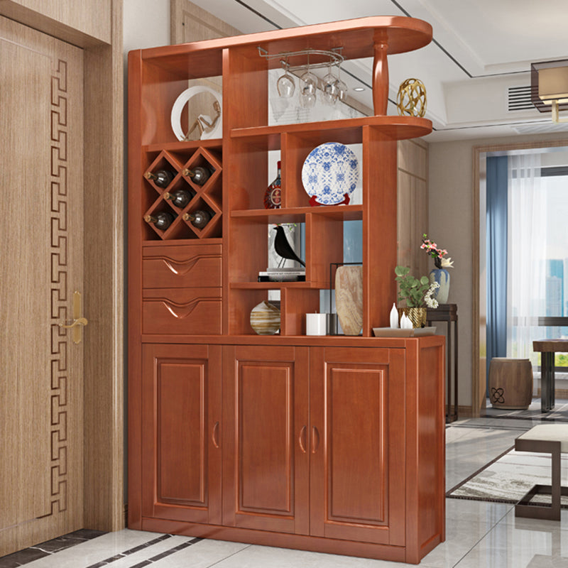 Contemporary 78.74" H Cabinet Solid Wood Accent Cabinet with Door