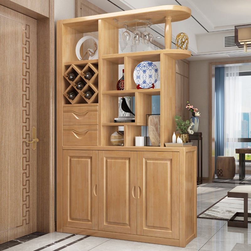 Contemporary 78.74" H Cabinet Solid Wood Accent Cabinet with Door