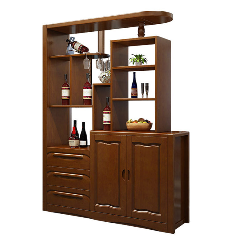 Contemporary 78.74" H Cabinet Solid Wood Accent Cabinet with Door