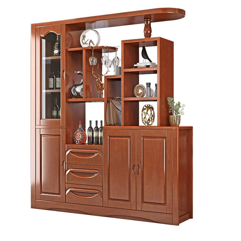 Contemporary 78.74" H Cabinet Solid Wood Accent Cabinet with Door