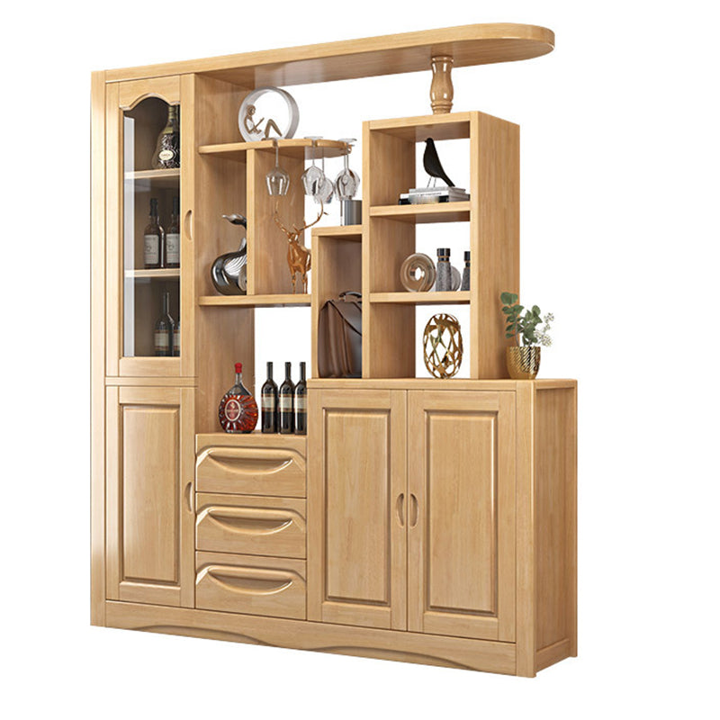 Contemporary 78.74" H Cabinet Solid Wood Accent Cabinet with Door