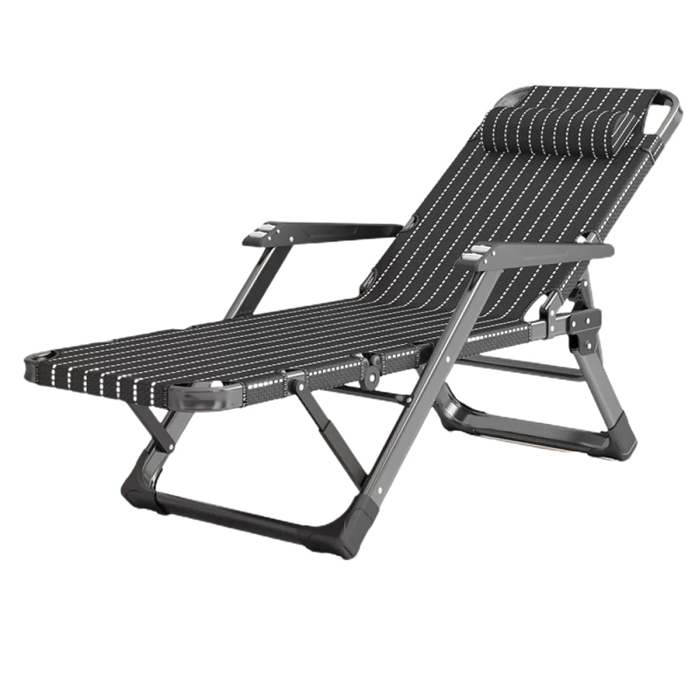 Contemporary Indoor Standard Recliner with Independent Foot Movement and Metal Base