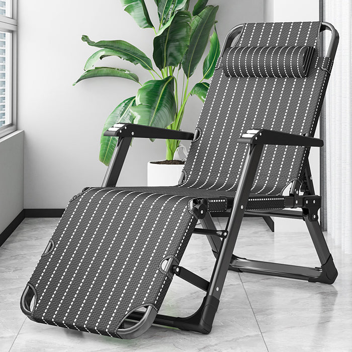 Contemporary Indoor Standard Recliner with Independent Foot Movement and Metal Base