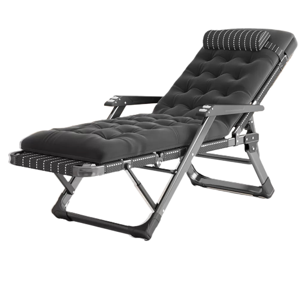 Contemporary Indoor Standard Recliner with Independent Foot Movement and Metal Base