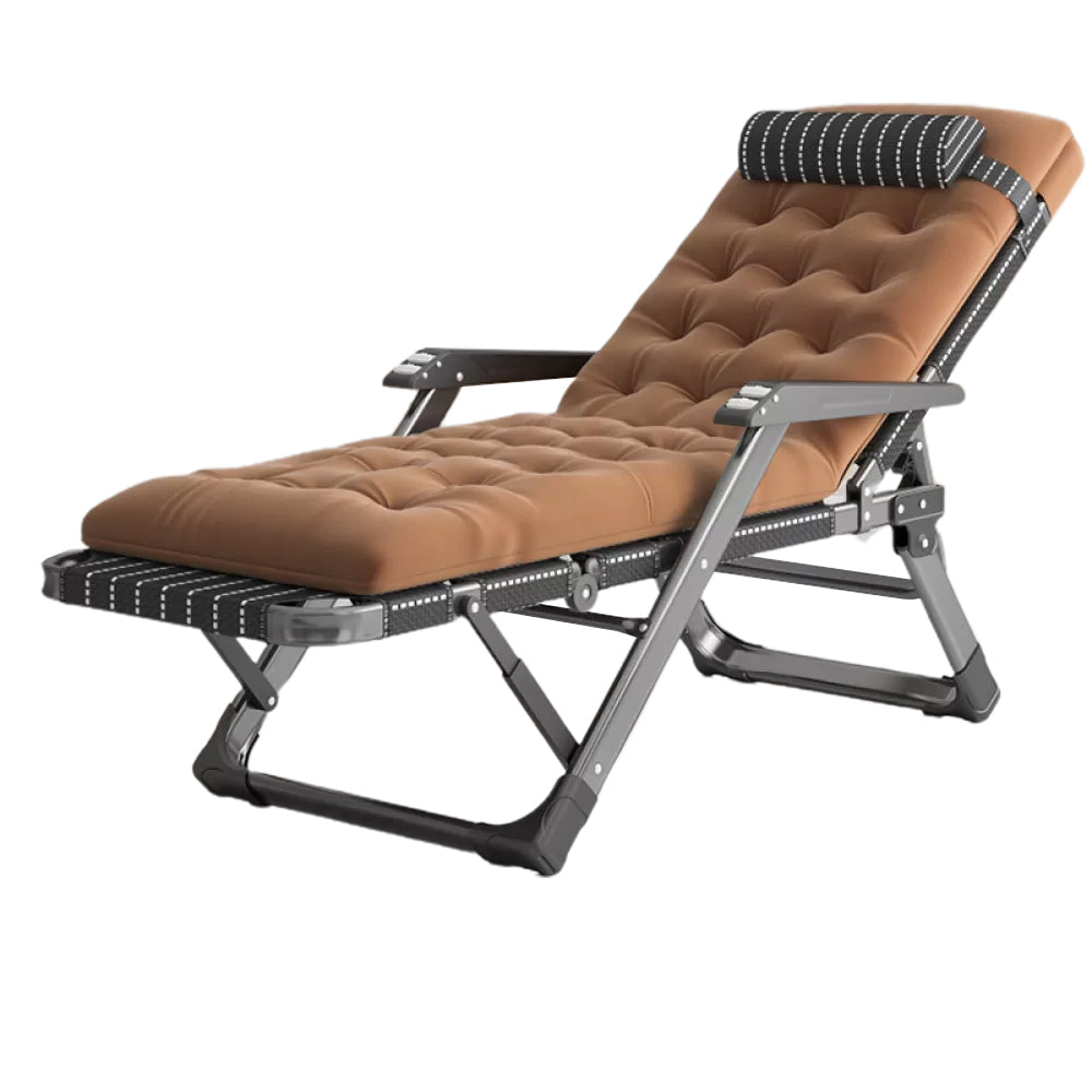 Contemporary Indoor Standard Recliner with Independent Foot Movement and Metal Base