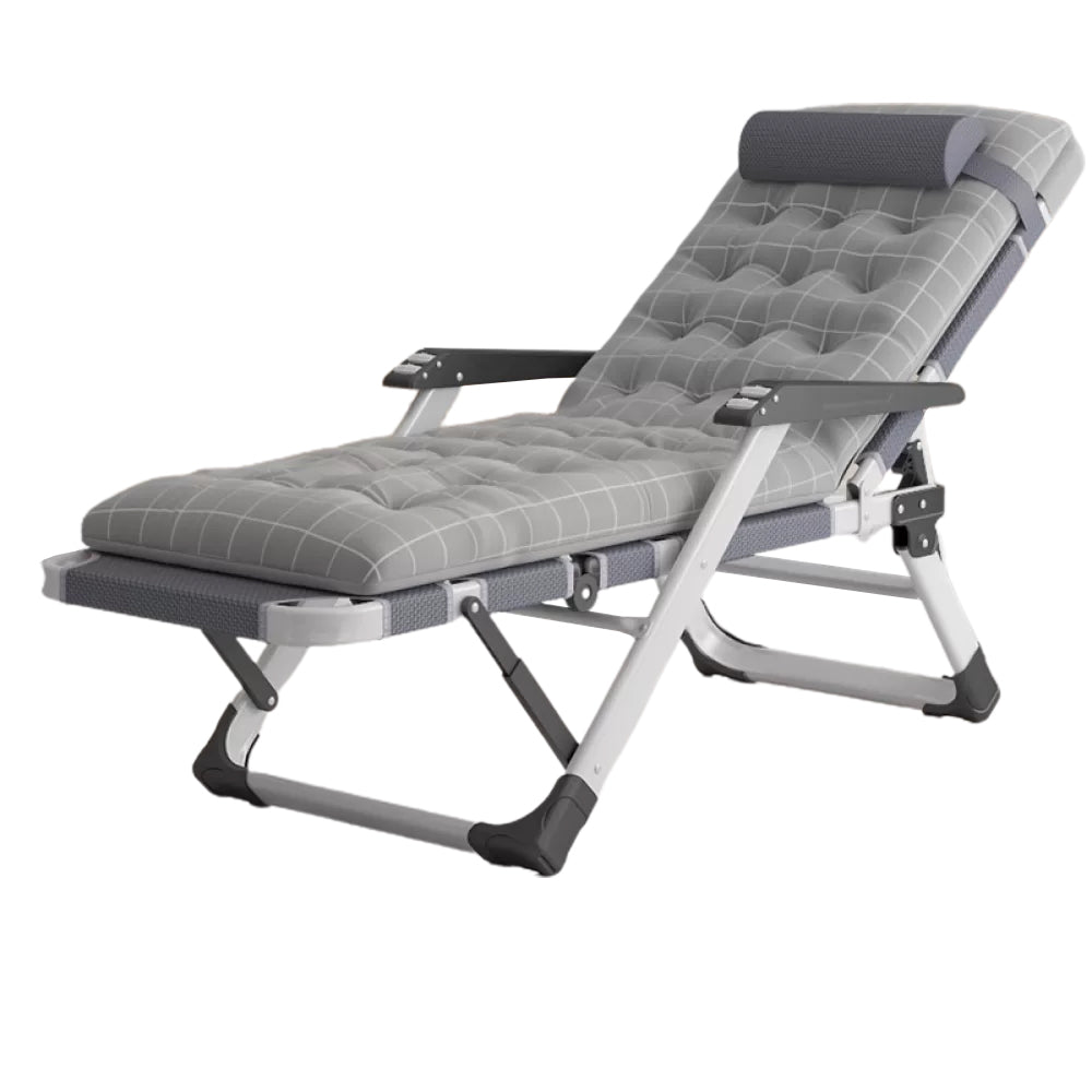 Contemporary Indoor Standard Recliner with Independent Foot Movement and Metal Base