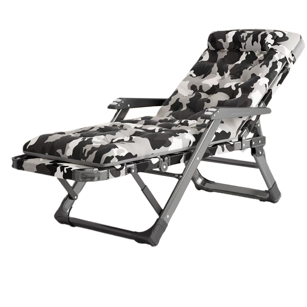 Contemporary Indoor Standard Recliner with Independent Foot Movement and Metal Base